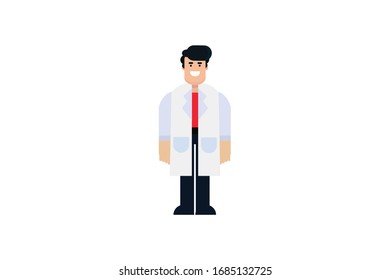 Carácter de diseño plano aislado. Dibujo vectorial de carácter plano.