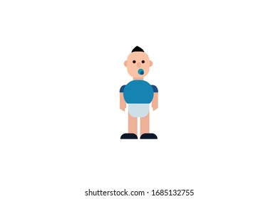 Carácter de diseño plano aislado. Dibujo vectorial de carácter plano.