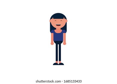 Carácter de diseño plano aislado. Dibujo vectorial de carácter plano.