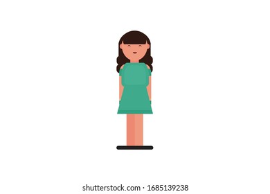 Carácter de diseño plano aislado. Dibujo vectorial de carácter plano.
