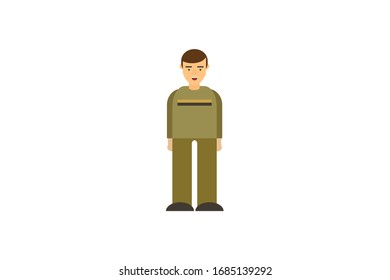Carácter de diseño plano aislado. Dibujo vectorial de carácter plano.