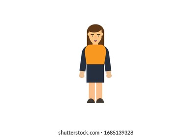 Carácter de diseño plano aislado. Dibujo vectorial de carácter plano.