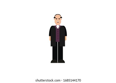 Carácter de diseño plano aislado. Dibujo vectorial de carácter plano.