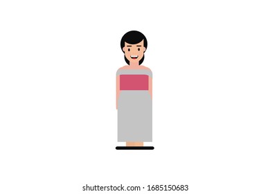 Carácter de diseño plano aislado. Dibujo vectorial de carácter plano.