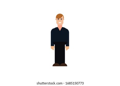 Carácter de diseño plano aislado. Dibujo vectorial de carácter plano.