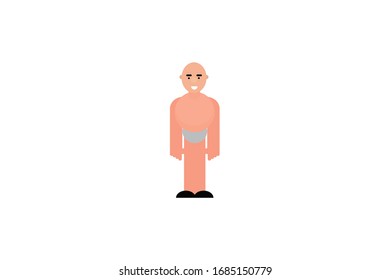 Carácter de diseño plano aislado. Dibujo vectorial de carácter plano.