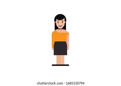 Carácter de diseño plano aislado. Dibujo vectorial de carácter plano.
