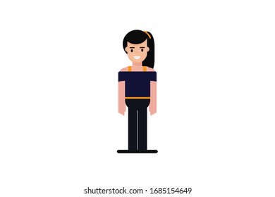 Carácter de diseño plano aislado. Dibujo vectorial de carácter plano.