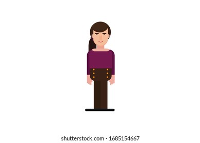 Carácter de diseño plano aislado. Dibujo vectorial de carácter plano.