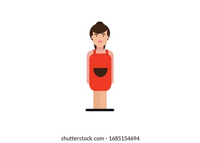 Carácter de diseño plano aislado. Dibujo vectorial de carácter plano.