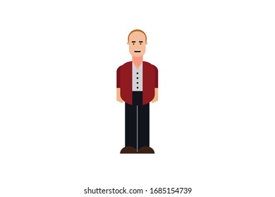 Carácter de diseño plano aislado. Dibujo vectorial de carácter plano.