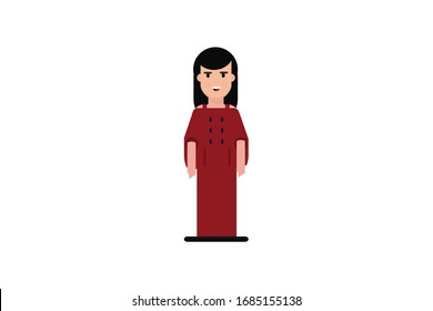 
Character in flat design style isolated. Flat character cartoon vector illustration.