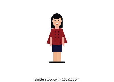 
Character in flat design style isolated. Flat character cartoon vector illustration.