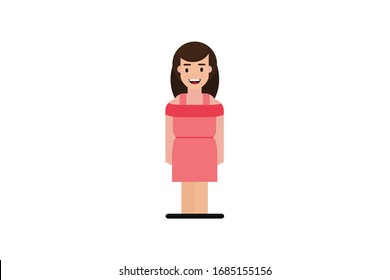 
Character in flat design style isolated. Flat character cartoon vector illustration.