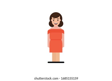 
Carácter de diseño plano aislado. Dibujo vectorial de carácter plano.