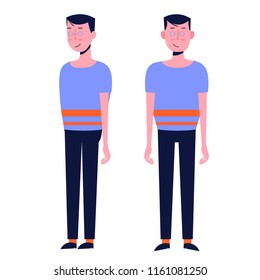 Character front and side