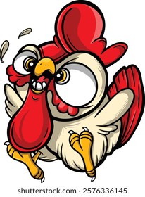 Character funny cartoon chicken for kid