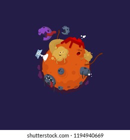 Character, funny Mars