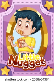 Character game card with word Little Nugget illustration