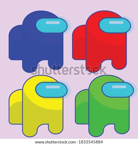 character game play among us design vector ilustrasion 