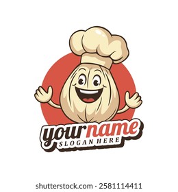 Character Garlic logo design concept vector. Creative Garlic Logo Design Template.