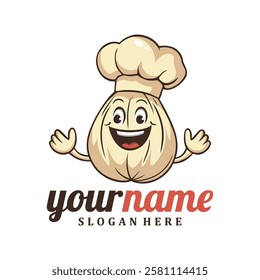 Character Garlic logo design concept vector. Creative Garlic Logo Design Template.