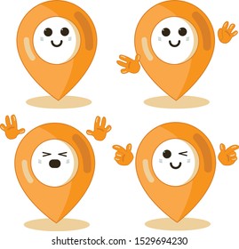 character geolocation navigator with hand face options