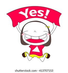 Character girl vector