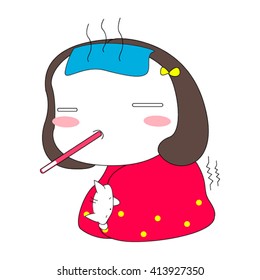 Character girl vector