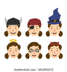 character girls of happy halloween