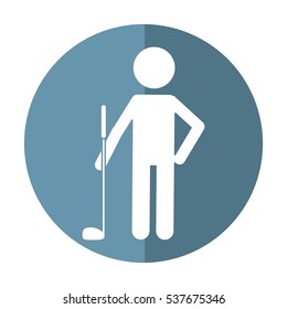  character golf player uniform shadow