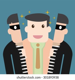 Character good person hide in thief