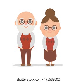 character grandparents standing