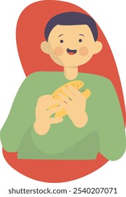 Dia do Hambúrguer. Ilustração vetorial em forma de desenho animado. 
