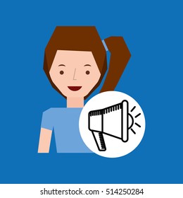 character hand draw speaker icon graphic vector illustration eps 10