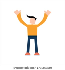 Character Happy Flat design Illustration Vector