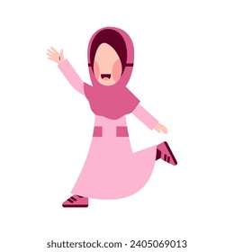 Charakter des glücklichen Hijab-Kids