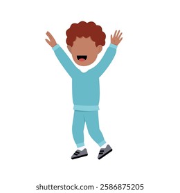 Character Of Happy Little Boy
