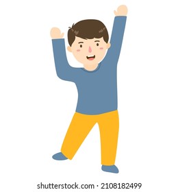 Character of happy smiling kid illustrattion