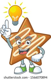 Character have an idea in the star cookies cartoon