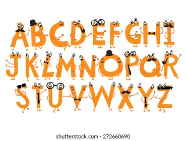 character/ hipster font/typeface vector/illustration