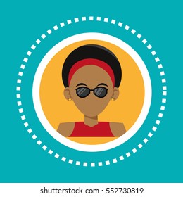 character hipster man sunglasses rings social media