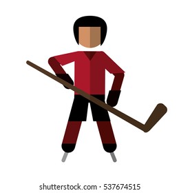  character hockey player skating