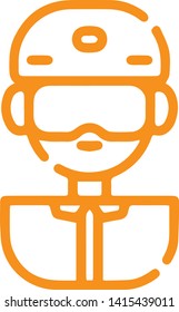 Character icon flat style isolated on white background