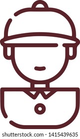 Character icon flat style isolated on white background