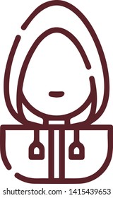 Character icon flat style isolated on white background