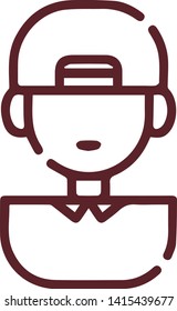 Character icon flat style isolated on white background