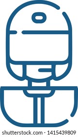 Character icon flat style isolated on white background