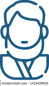 Character icon flat style isolated on white background