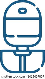 Character icon flat style isolated on white background